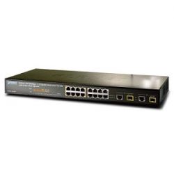 FGSW-1828PS,16-Port 10/100 (8-Port PoE) + 2-Port MiniGBIC/SFP Ethernet Web/Smart PoE Switch
