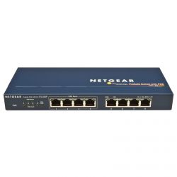 FS108PEU, NETGEAR 8-port 10/100 Mbps (4 ports supports PoE) switch with external power supply, PoE budget up to 32W