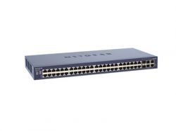 FS752TSEU, NETGEAR Managed Smart-switch with 48FE+2GE+2SFP(Combo) ports, stackable
