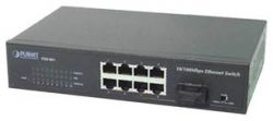 FSD-801SC,10" 8-Port 10/100Mbps Desktop Switch + 1-Port 100Base-FX (SC)