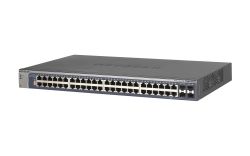 FSM7250P-100NES, NETGEAR Managed L2 switch with CLI and 48GE+2 SFP Combo ports (including 48 PoE) with static routing,MVR, RPS/EPS support,PoE budget up to 380W(up to 720W via EPS)