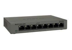 GS308-100PES, NETGEAR 8-port 10/100/1000 Mbps switch with external power supply,metallic case