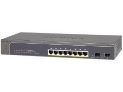 GS510TP-100EUS, NETGEAR Managed Smart-switch with 8GE+2SFP ports (including 8GE PoE+ ports), PoE budget up to 130W