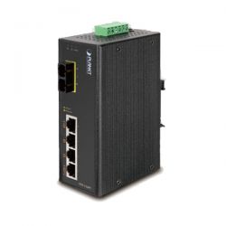 ISW-514PS,IP30 4-Port/TP+1-Port Fiber(SC-2KM) Web/Smart POE Industrial Fast Ethernet Switch (-10to60 C)