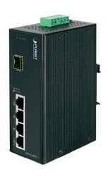ISW-514PT15,IP30 4-Port/TP + 1-Port Fiber(SC-15KM) POE Industrial Fast Ethernet Switch (-40 to 75 C)
