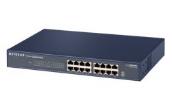 JFS516GE, NETGEAR 16-port 10/100 Mbps switch with internal power supply (for rack-mount)