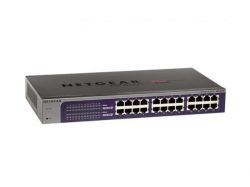 JFS524E-100PES, NETGEAR 24-port 10/100 Mbps switch ProSafe Plus with internal power supply and Green features, managed via GUI (for rack-mount)