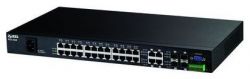 MES-3528 , ZyXEL 24-портовый управляемый коммутатор L2+ Metro Fast Ethernet с 4 SFP-слотами совмещенными с портами Gigabit Ethernet