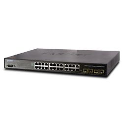 SGSW-24040R,24-Port Gigabit Layer2/L4 Advance SNMP Manageable Switch + 4-Port Gigabit SFP,  trunking stack up to 16 Units, w/ -48V Redundant Power