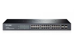 TL-SG2424, TP-Link TL-SG2424 24-port Pure-Gigabit Smart Switch, 24 10/100/1000M RJ45 ports including 4 combo SFP slots, Tag-based VLAN