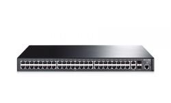 TL-SL3452, TP-Link TL-SL3452 48+4G Gigabit-Uplink Managed Switch, 48 10/100M RJ45 ports, 2 10/100/1000M RJ45 ports, 2 SFP expansion slots supporting  MiniGBIC modules, Port Mirror/Trunking, Port/Tag-based VLAN, 