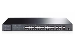 TL-SL5428E, TP-Link TL-SL5428E 24+4G Gigabit-Uplink Managed Switch, 24 10/100Mbps RJ45 ports, 4 Gigabit RJ45 ports with 2 combo SFP slots, Port/Tag/Voice/MAC/Protocol-Based VLAN, Q-in-Q(Double VLAN), GVRP, MVR, S