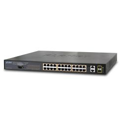 WGSW-2620HP,IPv6 Managed 24-Port 802.3at high power PoE 10/100 Switch + 2-Port Gigabit SFP (400W)