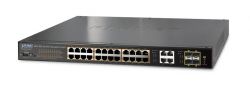 WGSW-28040P4,IPv6 Managed 24-Port 802.3af PoE Gigabit Ethernet Switch + 4-Port SFP (380W)