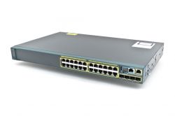 WS-C2960S-F24TS-L, Коммутатор Cisco WS-C2960S-F24TS-L= Cisco catalyst WS-C2960S-F24TS-L, 24 FastEthernet 10/100, 4 SFP GE uplinks, Flexstack, LAN base managable