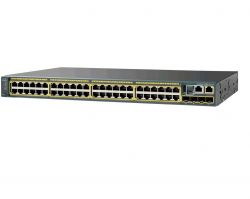 WS-C2960S-F48TS-L, Коммутатор Cisco WS-C2960S-F48TS-L= Cisco catalyst WS-C2960S-F48TS-L, 48 FastEthernet 10/100, 4 SFP GE uplinks, Flexstack, LAN base managable