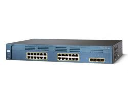 WS-C2970G-24TS=, Коммутатор Cisco WS-C2970G-24TS= Catalyst 2970 24 порта Ethernet 10/100/1000 и 4 порта SFP пропускная способность 28 Гбит/с объем flash-памяти 16 Мб