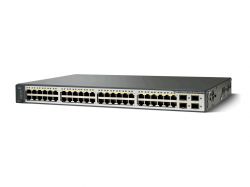 WS-C3750V2-48PS-E, Коммутатор Cisco WS-C3750V2-48PS-E= Cisco Catalyst switch 3750V2 48 Port 10/100 PoE + 4 SFP Enhanced Image