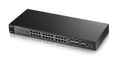 XGS1910-24, ZyXEL XGS1910-24 Интеллектуальный коммутатор Gigabit Ethernet с 24 разъемами RJ-45 из которых 4 совмещены с SFP-слотами и 2 слотами 10G SFP+