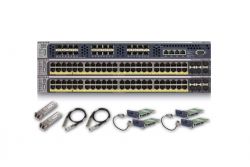 XSM96PSKT-100EUS, NETGEAR 96 PoE ports kit, including XSM7224S, 2 GSM7252PS switches, 2 AX742 modules, 2 AXC763 cables and 2 SFP+ optical modules AXM763