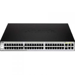 DES-1210-52, DES-1210-52/E, DE, D-Link 48 ports 10/100Mbps and 2 ports 10/100/1000Mbps and 2 Combo 10/100/1000BASE-T/SFP Smart III Switch