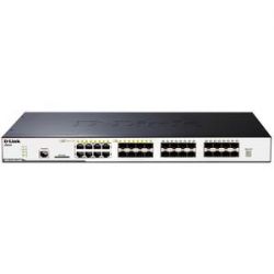 DGS-3120-24SC/EEI, D-Link DGS-3120-24SC, Managed L2+ Gigabit Switch, 16 1000Mbit SFP ports, 8 Combo 10/100/1000BASE-T/SFP, 2x10G CX4 for stacking