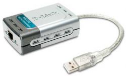 DUB-E100/B/C1A, 10/100Base-TX Fast Ethernet USB 2.0 NIC (RJ-45 connector) (USB 2.0)