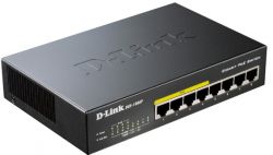 DGS-1008P, D-Link DGS-1008P, Layer 2 unmanaged Gigabit Switch with PoE 8 x 10/100/1000 Mbps Ethernet ports Ports 1-4 are PoE ports, Ports 5-8 are non-PoE ports