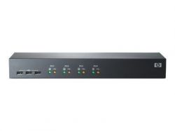 AF611A, HP 1x4 USB/PS2 KVM Switch Rack/Tower (incl. 2 x 6ft/1.8m PS2 KVM Cables)