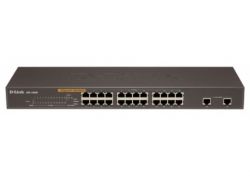 DES-1026G/C4B, D-Link 24-ports UTP 10/100Mbps + 2-ports 10/100/1000BASE-T, Stand-alone Unmanaged Switch, 19"