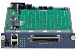 AAM-1212-53, 12-портовый модуль ADSL2+ (Annex B) со встроенными сплиттерами и 2 портами Fast Ethernet