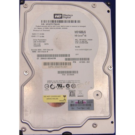 Жесткий диск HPE WD1600JS-70SGB1