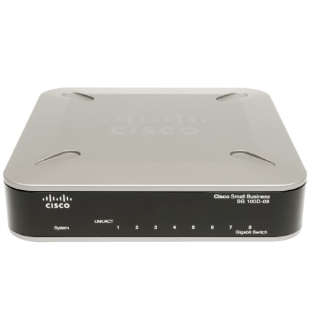 Коммутатор Cisco SG100D-08P-EU
