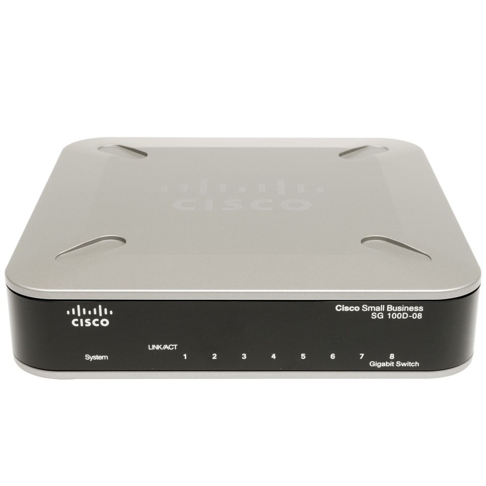 Коммутатор Cisco SG100D-08P-EU