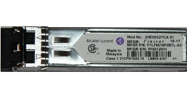 Трансивер Alcatel-Lucent SFP-GIG-SX 3HE00027CA 01 SFP 1000Base-SX 850 нм Multi-волокно (MMF) оптический 550 м